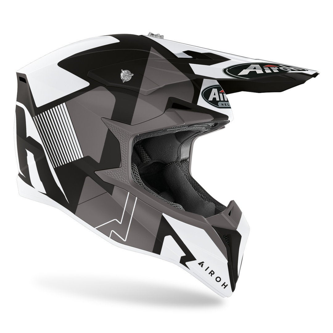 Airoh Wraap Raze Casco Motocross nero opaco/bianco L (59/60) Figura 2
