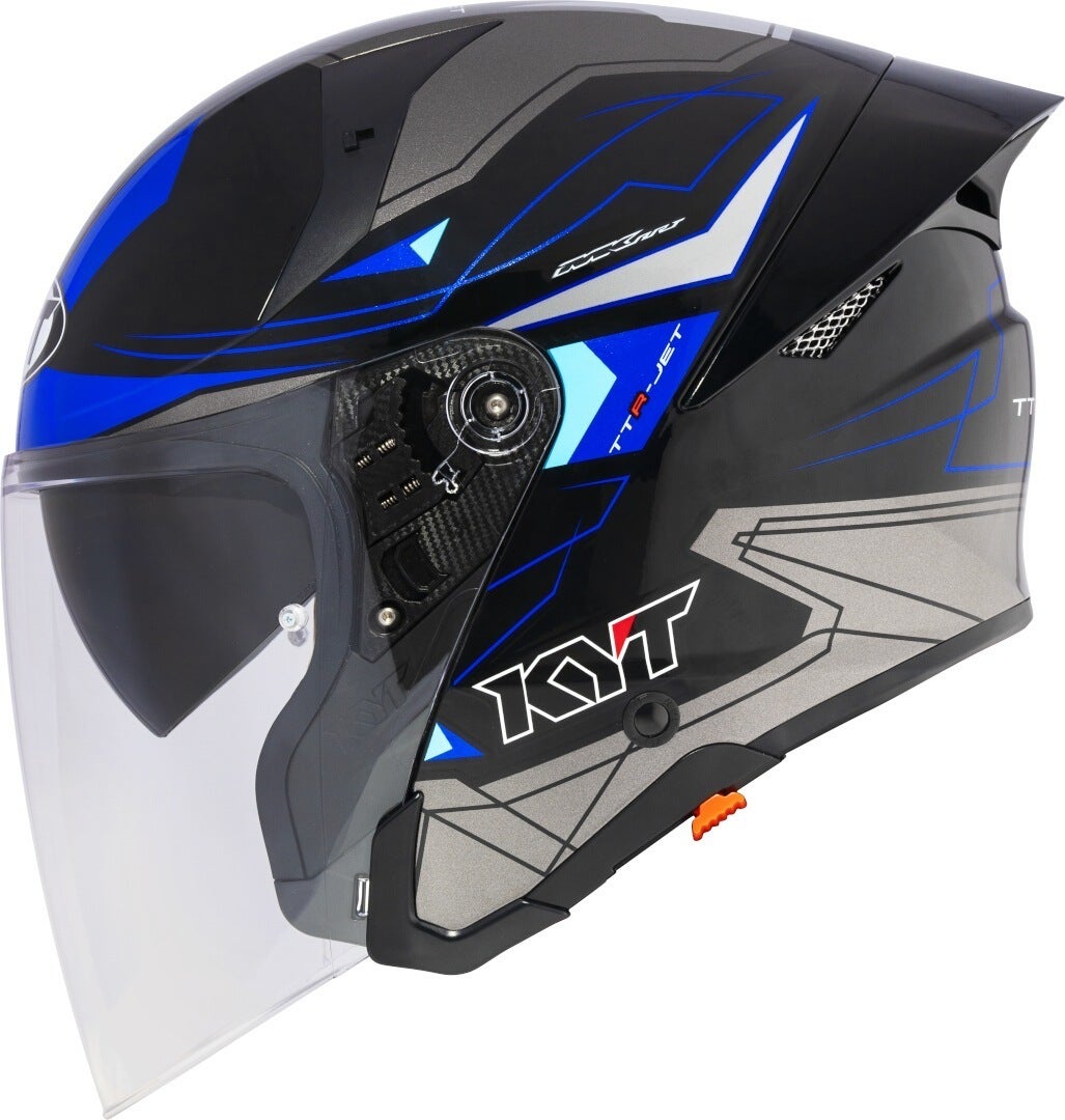 KYT TTR-Jet Led Casco Jet nero/blu S (55/56) Figura 6