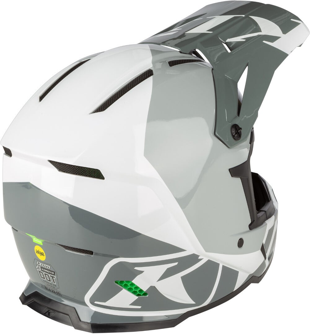 Klim F5 Koroyd Ascent Carbon Casque de motocross Gris/blanc M (56/57) Figure 8