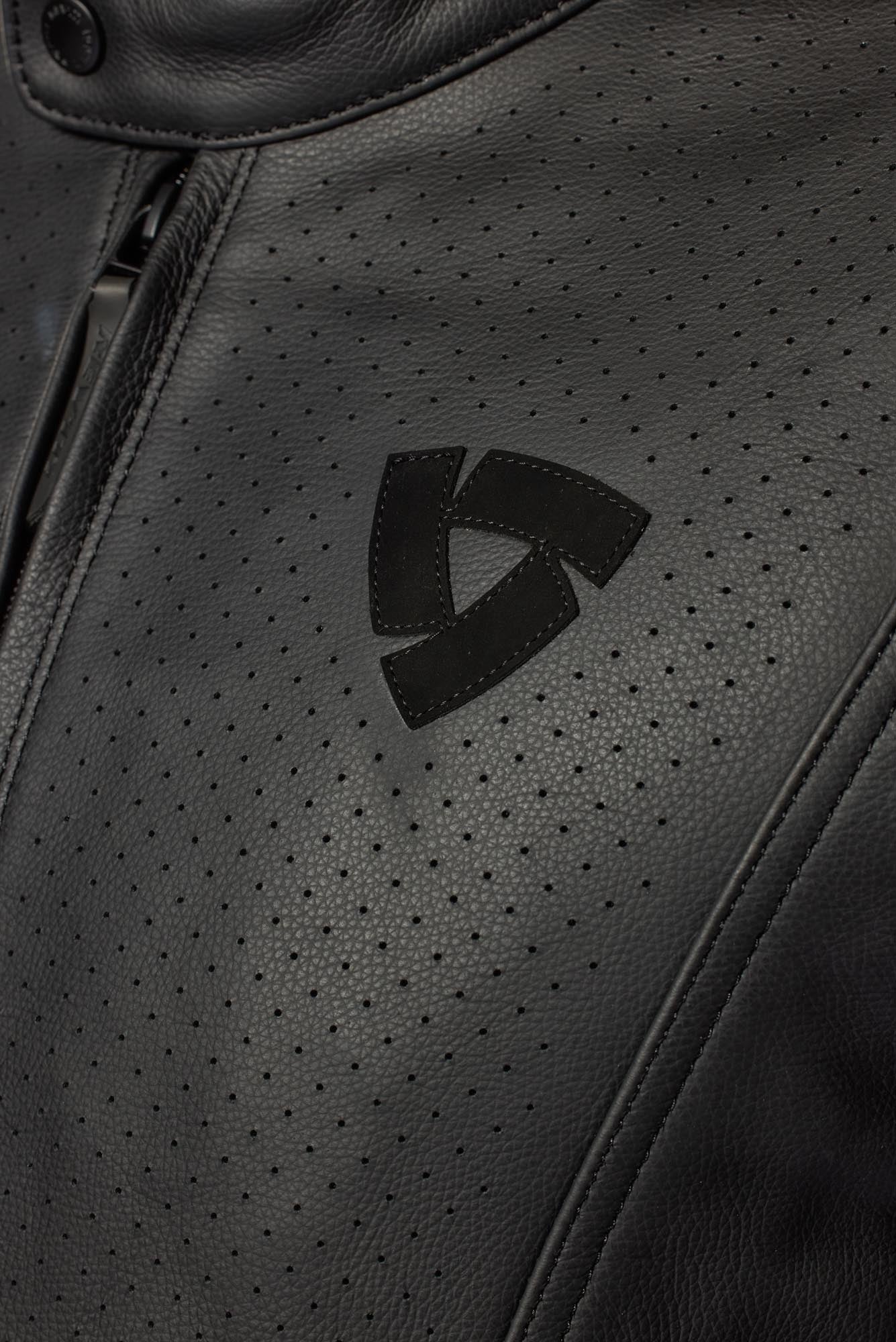 Revit Quadratic Logo perforated Motorcycle Leather Jacket black/white 52 Figure 11