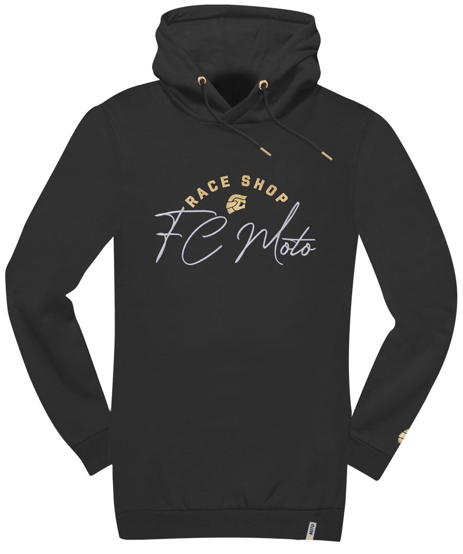 Fcm Women's Black Fc-Moto -Sign-D Long Hoodie