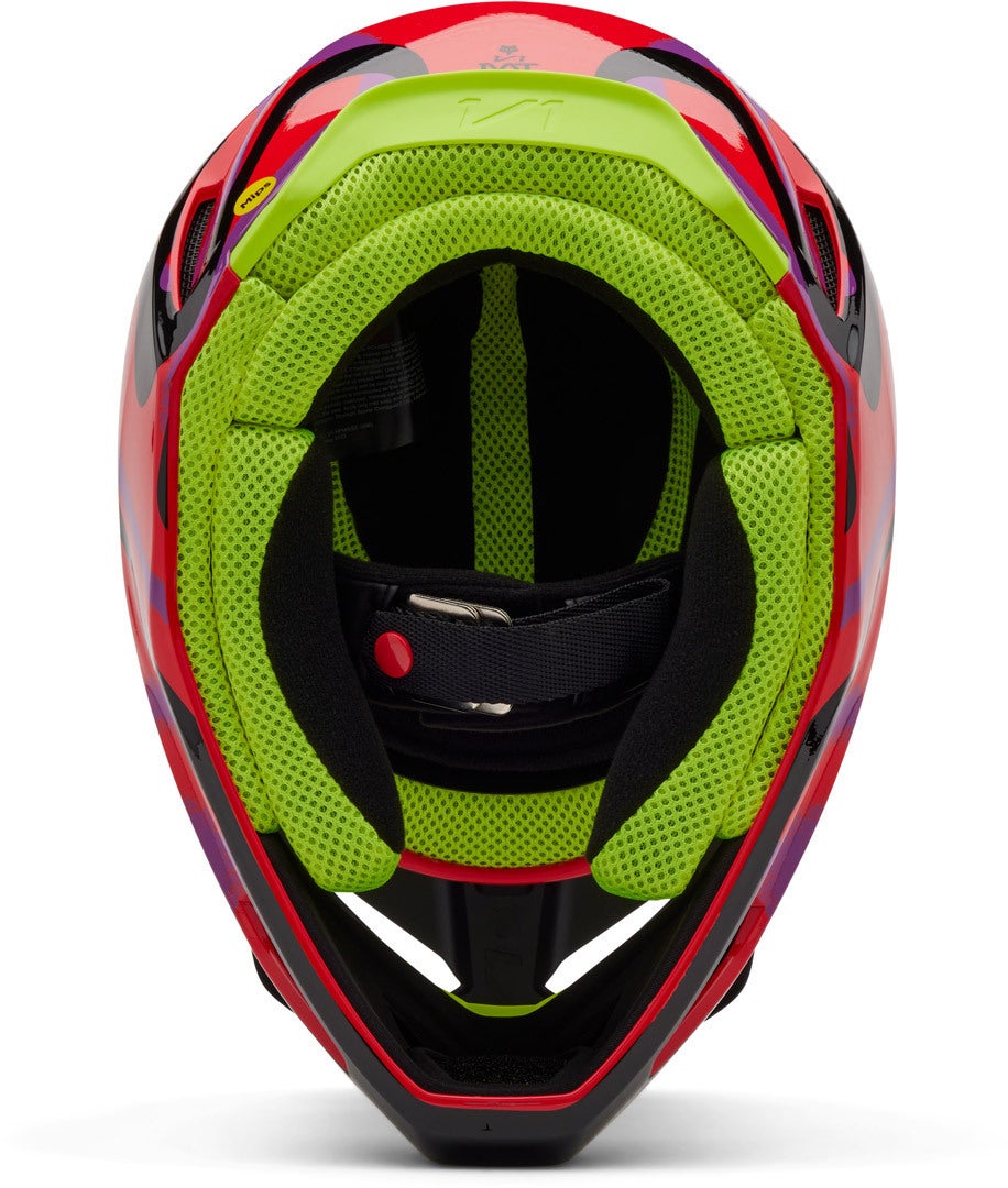 FOX V1 Emotion Motocross Helm schwarz/rot/gelb S (55/56) Abbildung 3