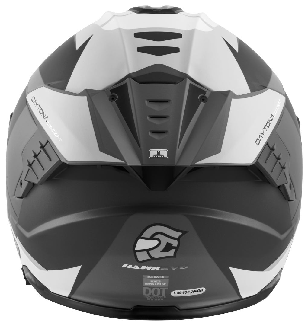 FC-Moto Hawk EVO-X Casco negro mate/gris/blanco S Figura 5