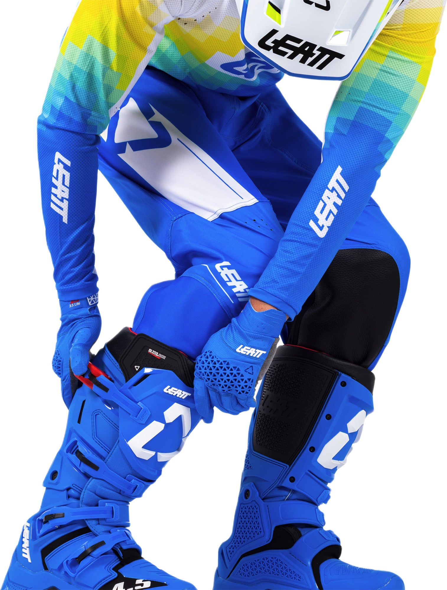 Leatt Moto 4.5 V26 Motocross Pants blue/white/yellow S Figure 7
