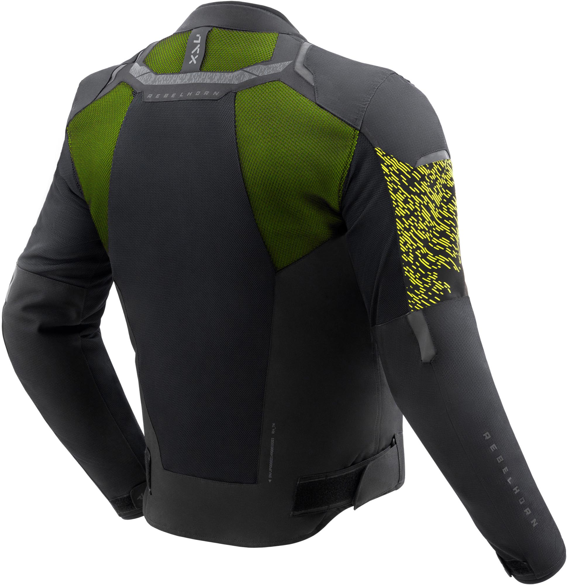 Rebelhorn Jax waterproof Motorcycle Textile Jacket black/yellow 4XL Figure 2