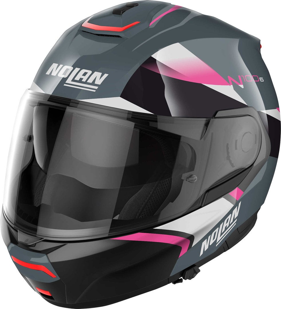 Nolan N100-6 Paloma N-Com Casco nero/grigio/rosa S (56) Figura 1