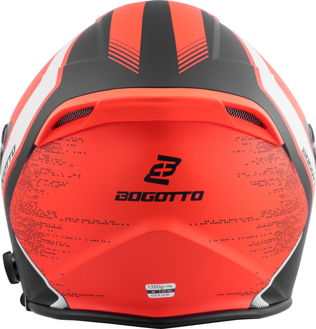 Bogotto H586 BT Illus Casca cu reacție Bluetooth Negru mat/portocaliu L Figura 4