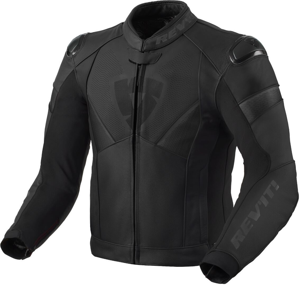 Revit Argon 2 perforerad motorcykel läderjacka svart/mörkgrå 48 Figur 1