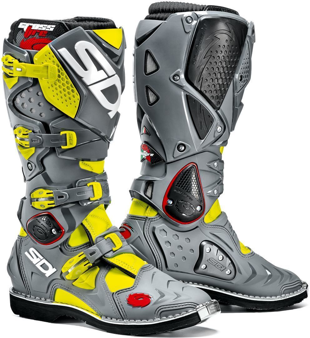 Sidi Crossfire 2 Motocross Støvler grå/sort/gul 45 Figur 1