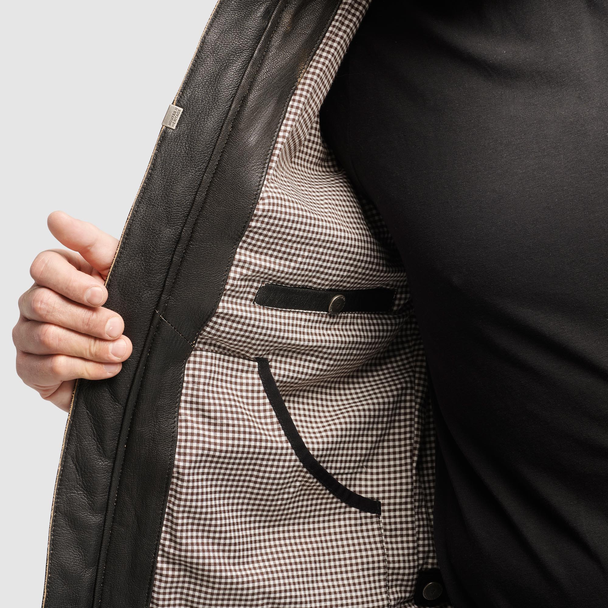 Side view of Rebelhorn Hunter 2 Motorcycle Leather Jacket