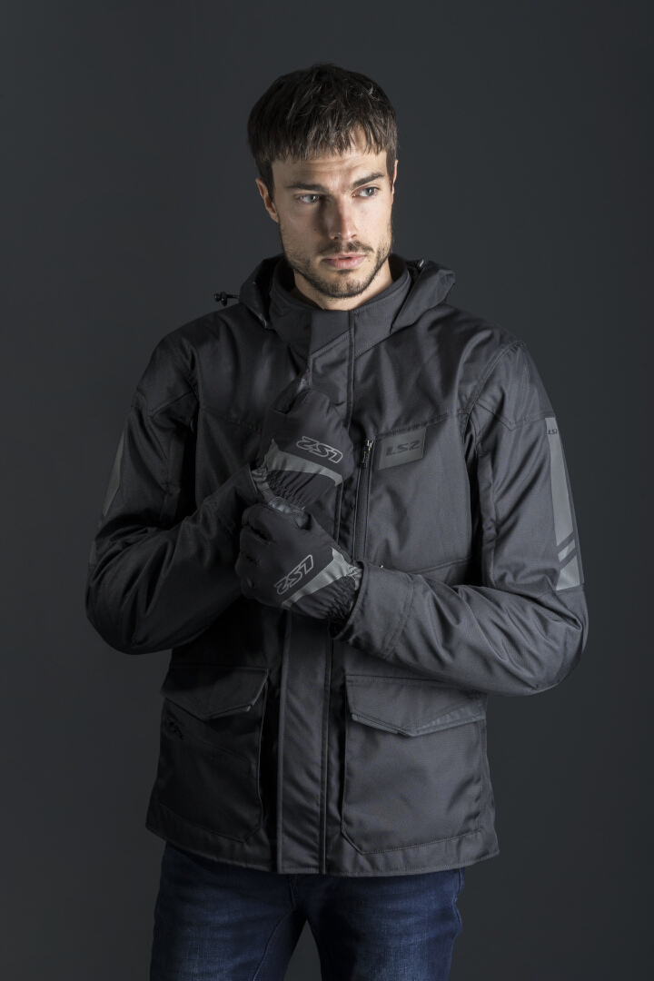 LS2 Metropolis Evo Veste textile de moto imperméable noir M Figure 3