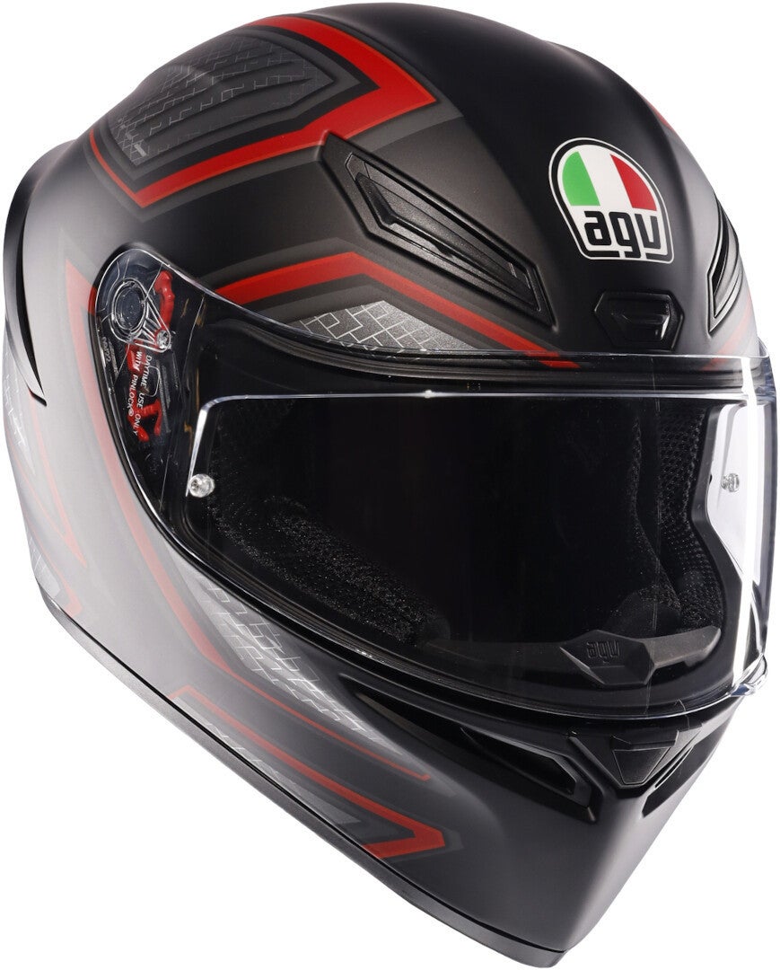 AGV K1 S マットブラック／レッド AGV K1-S Sling ヘルメット ブラックマット/レッド ▻ FC‑Moto で購入