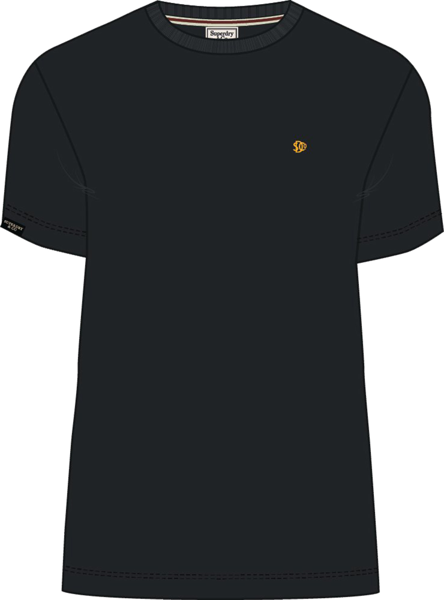 Superdry & Co Logo T-shirt Sort/guld L Figur 1