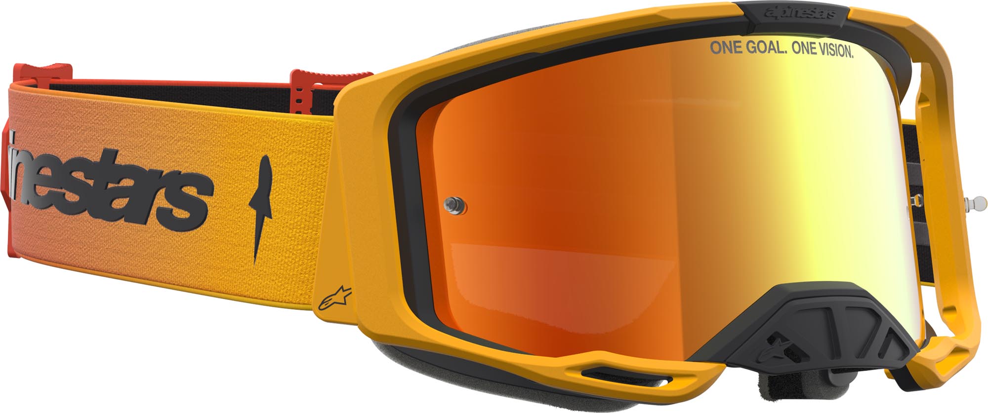Alpinestars Vision 8 Amber Mirror Motocross Goggles orange/black Figure 3