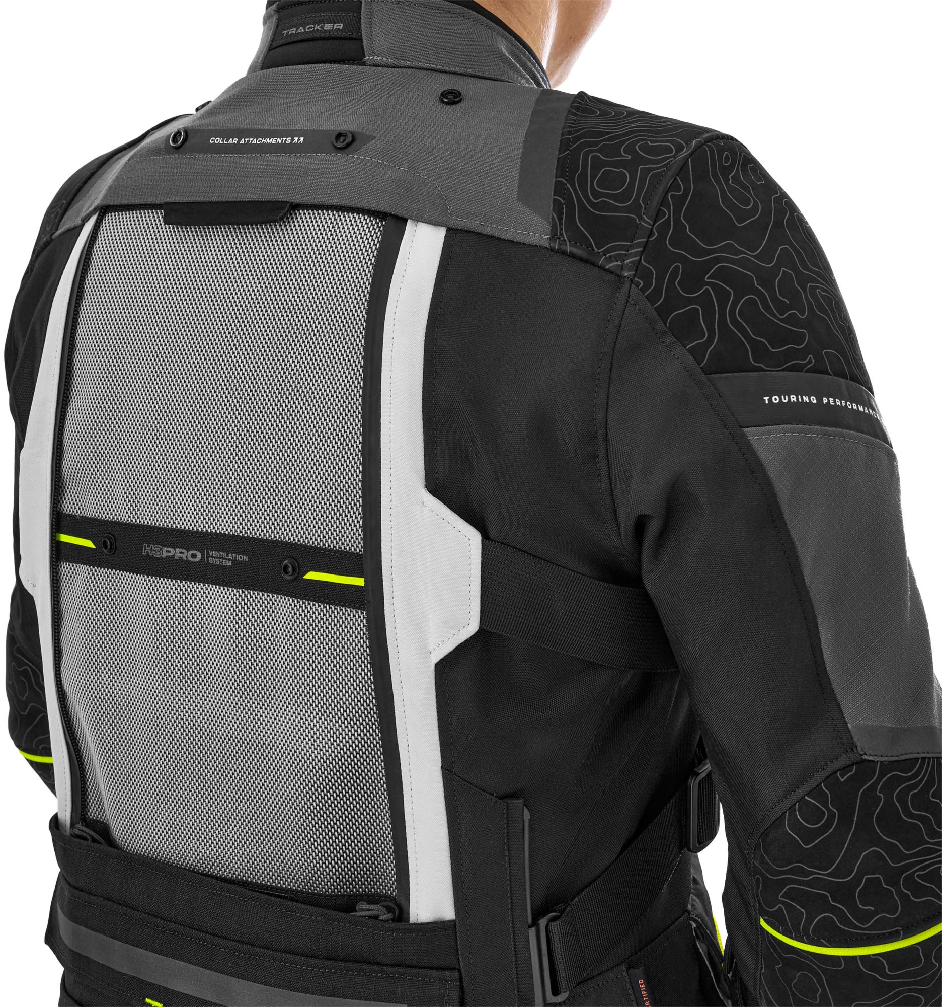 SHIMA Tracker Dámská motocyklová textilní bunda bílá/šedá/žlutá XS Obrázek 6