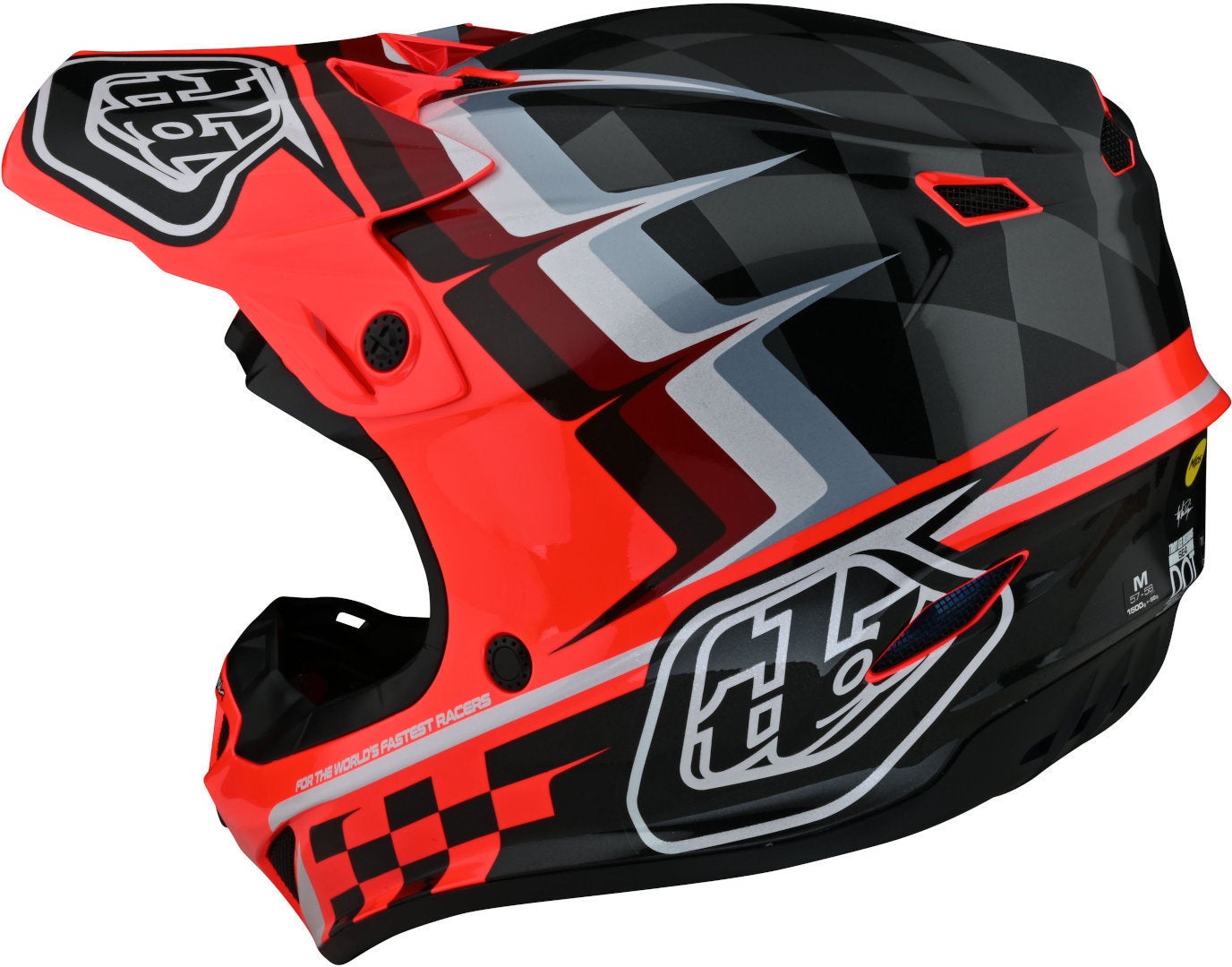 Troy Lee Designs SE4 Warped Polyacrylite MIPS Motocross Helmet red L (58/59) Figure 7