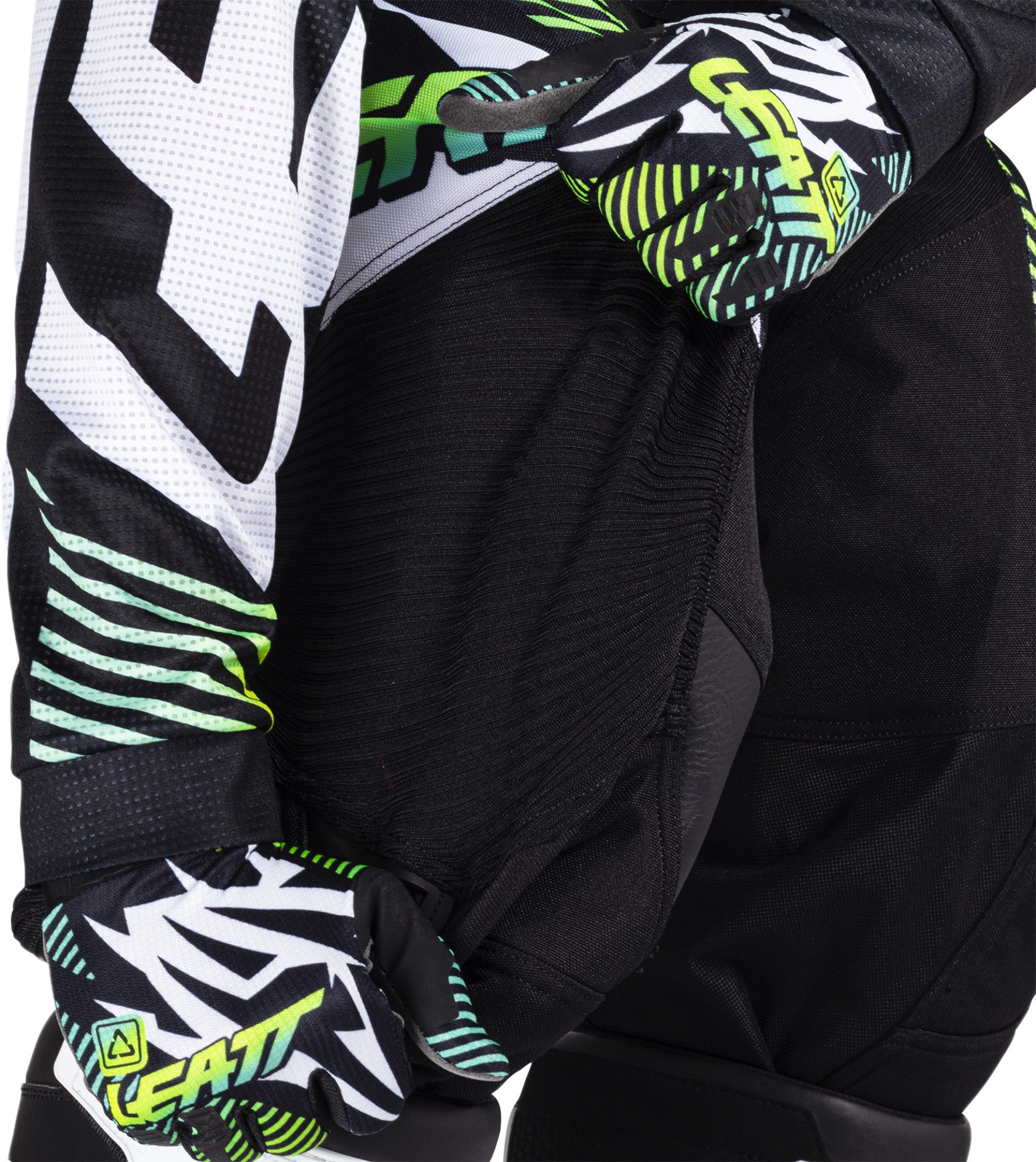 Leatt Moto Ride Kit 3.5 V26 Motocross Jersey and Pants Set black/white/green M Figure 4