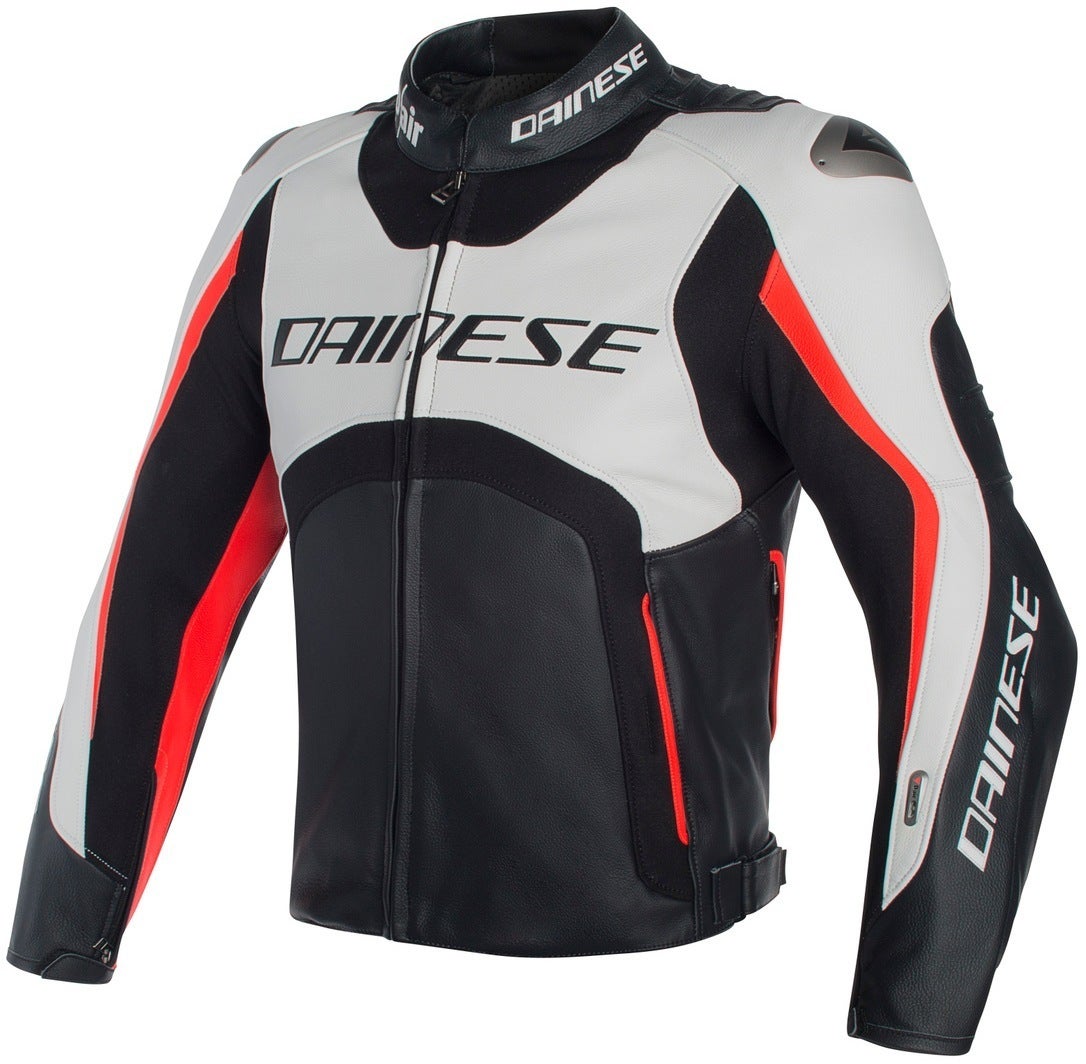 Dainese Misano D-Air Airbag Perforated Motorcycle Leather Jacket white/black/red 52 Figure 2