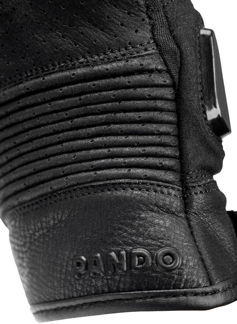 Pando Moto Onyx Black perforerede motorcykelhandsker Sort M Figur 2