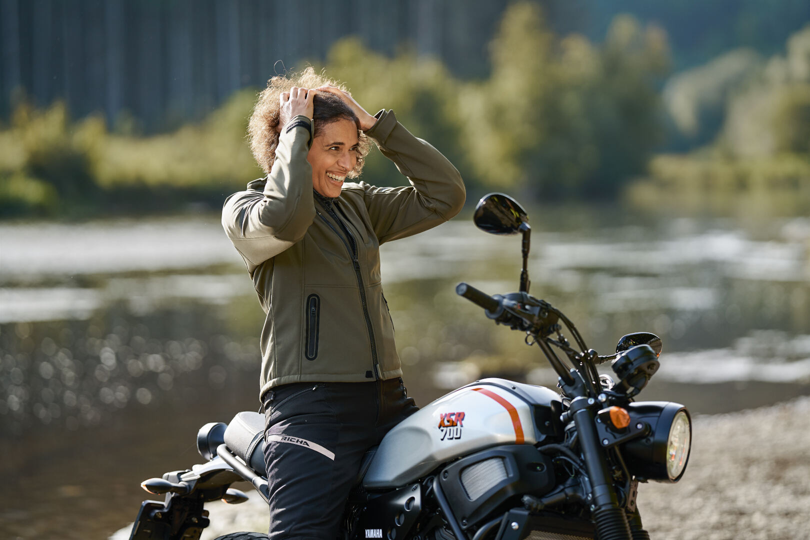 Richa Vanquish 2 Dames Motorfiets Textiel Jas Olive L Figuur 6
