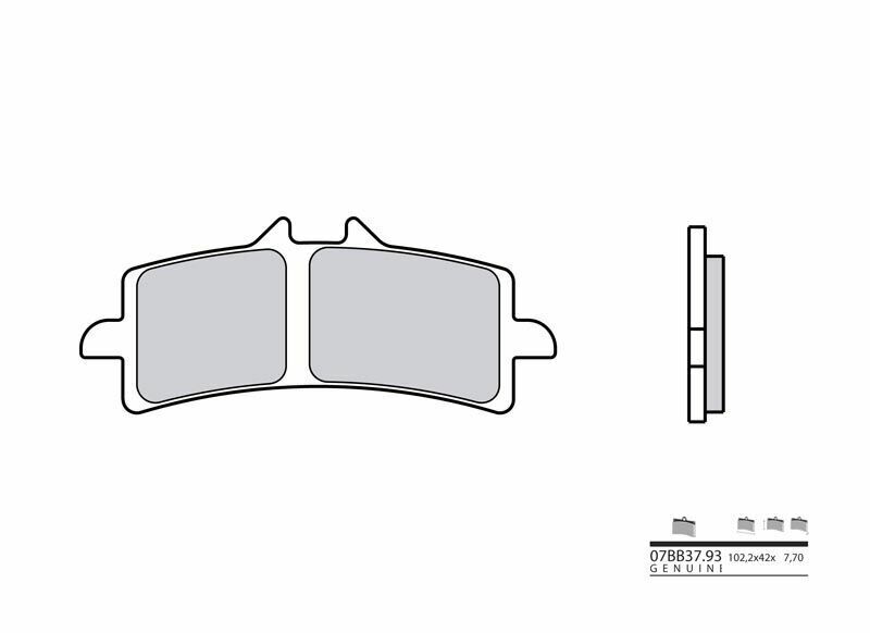 Brembo S.p.A. Sintrade bromsbelägg i metall - 07BB37SA Figur 2