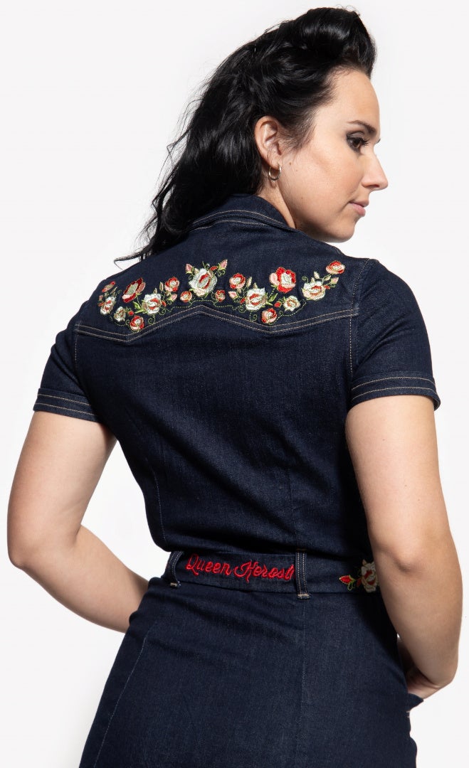 Queen Kerosin Swing Robe de jeans dames XXL Figure 5