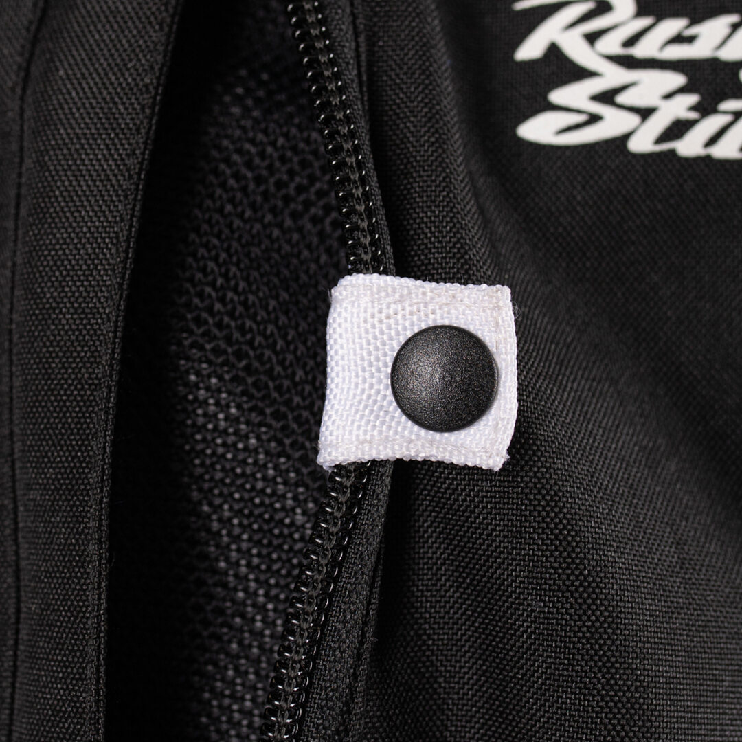 Rusty Stitches Dylan Chaqueta textil impermeable para motocicleta Negro/Blanco M Figura 3