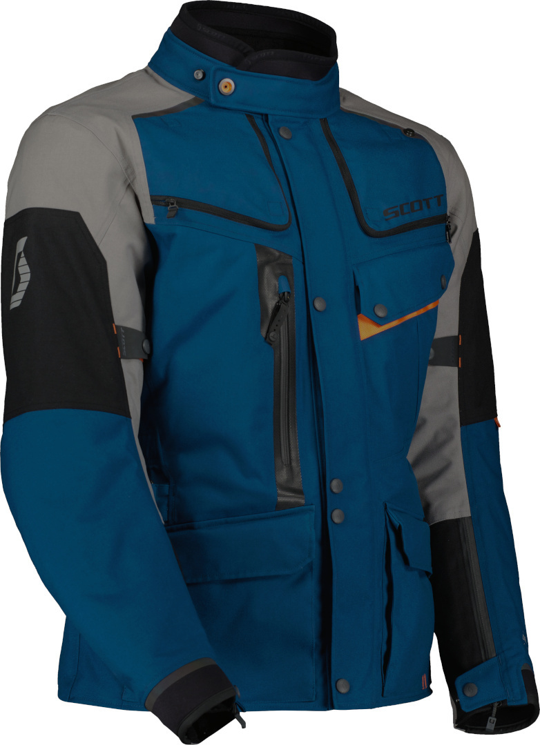 Scott Voyager Dryo waterproof Motorcycle Textile Jacket blue/grey Short M Figure 2