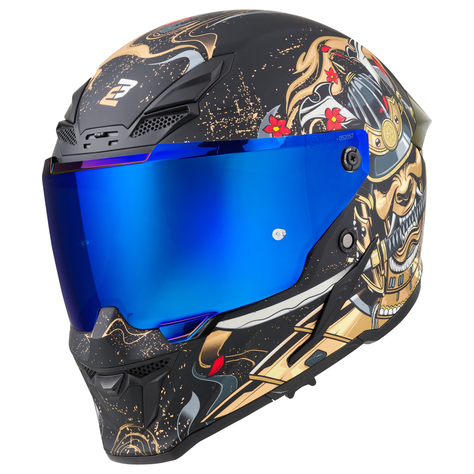 Side view of Bogotto Blade Armour Helmet