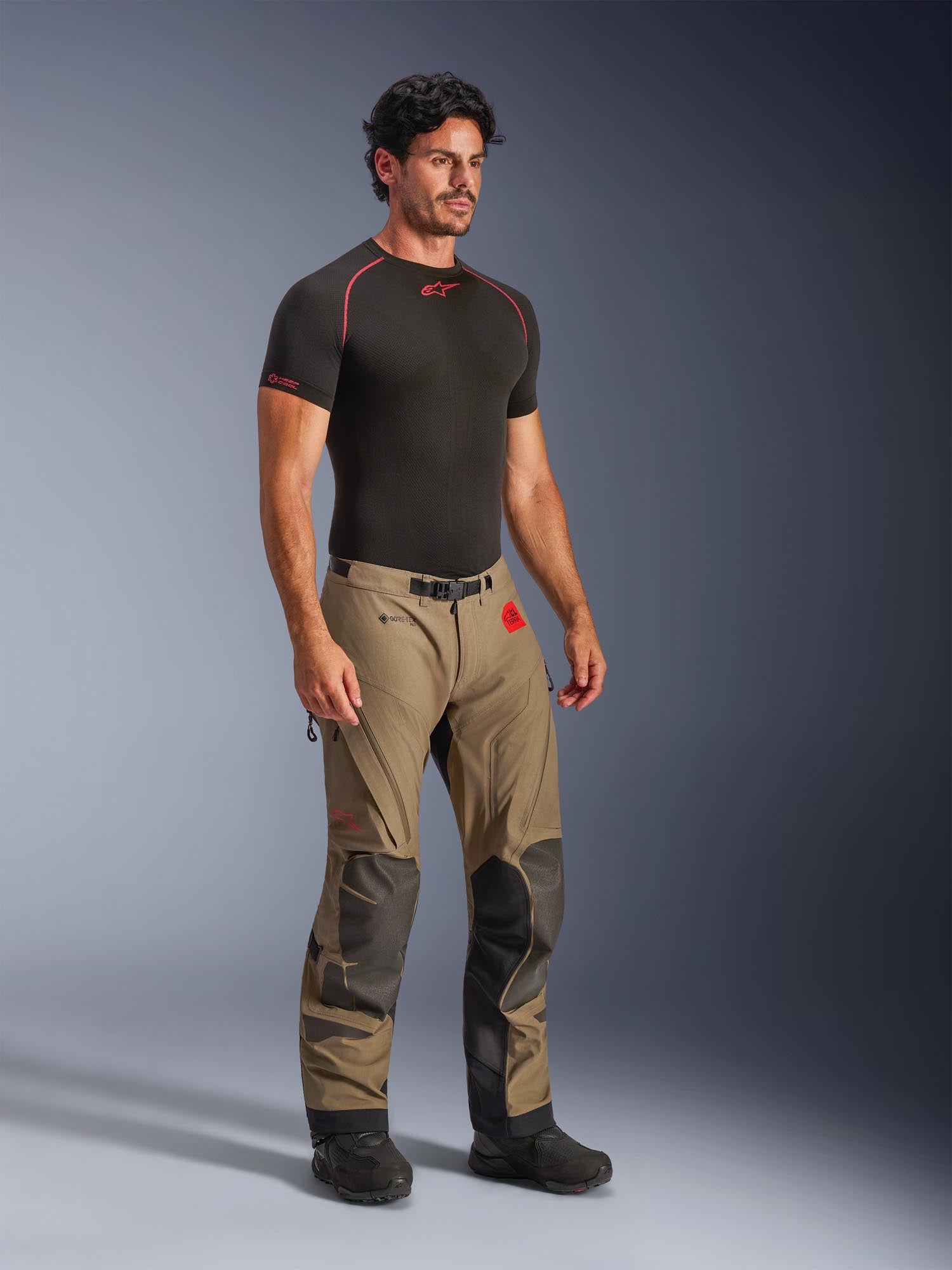 Side view of Alpinestars Nazca 3L Gore-Tex Pro waterproof Motorcycle Textile Pants