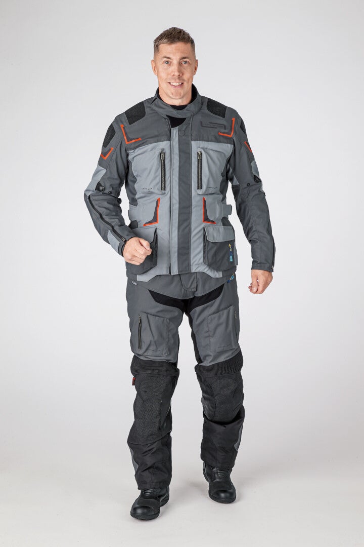 Side view of Lindstrands Myrvik waterproof Motorcycle Textile Jacket