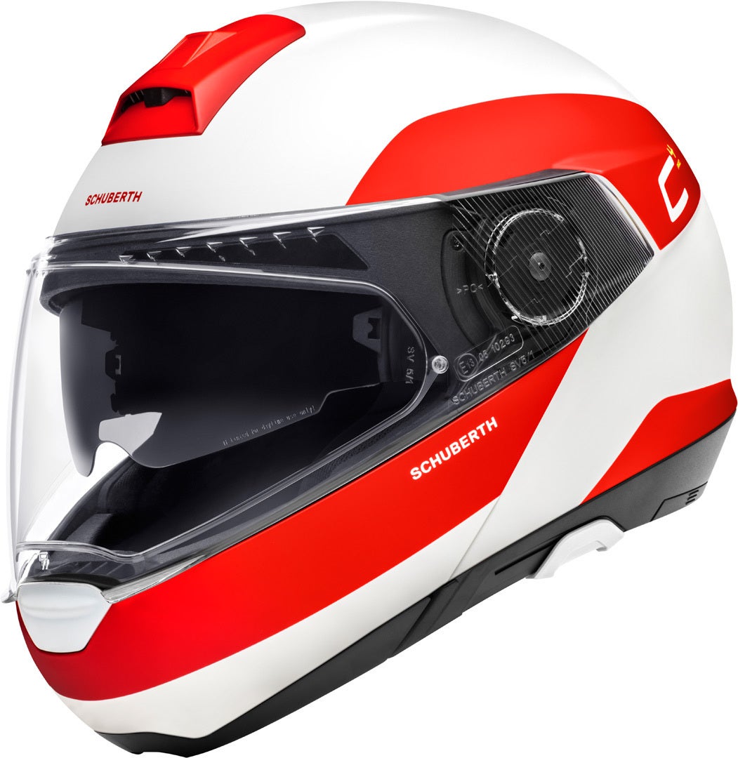 Schuberth C4 Pro Fragment Klapphelm weiß/rot XXXL (65) Abbildung 1