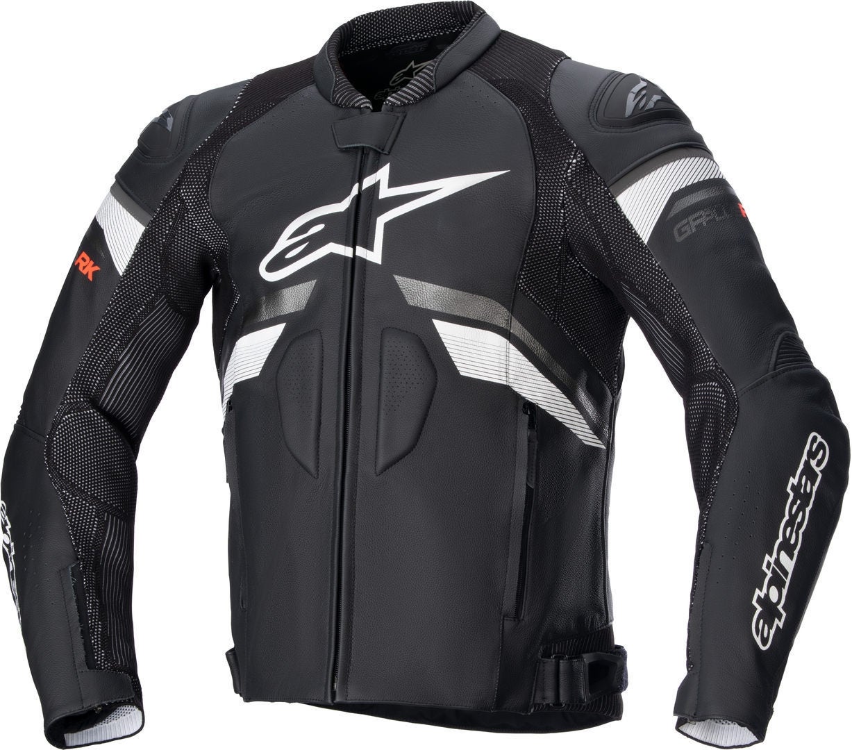 Alpinestars GP Plus R V3 Rideknit 오토바이 가죽 자켓 흑백 54 그림 1