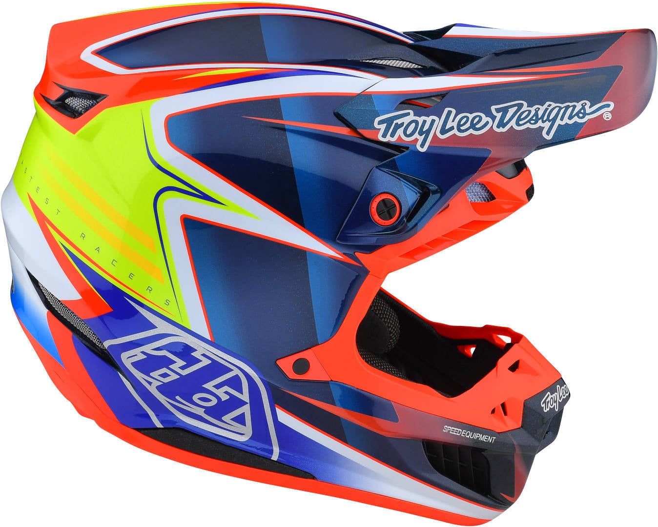 Troy Lee Designs SE5 MIPS Carbon Lines Casco Motocross blu/rosso S (55/56) Figura 5