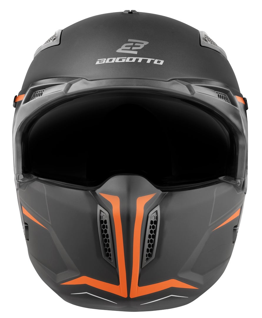 Bogotto Radic WN-ST Hjelm orange/sort M Figur 8