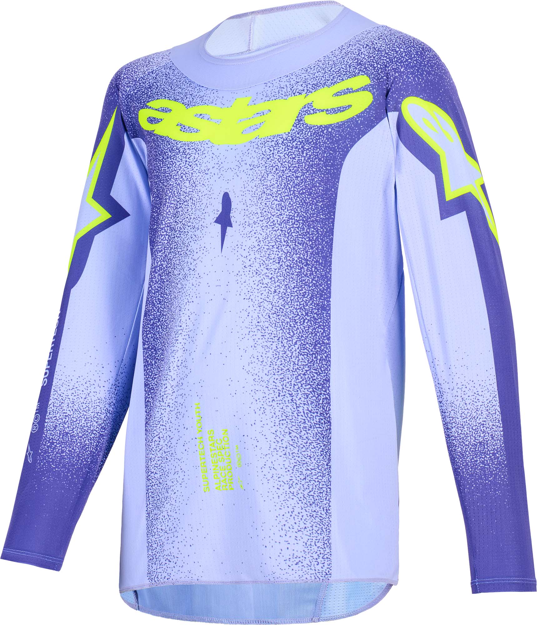 Alpinestars Supertech SCENZ Motocross tröja för ungdomar lila/gul M Figur 1