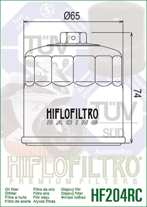 Hiflofiltro Racing oljefilter - HF204RC Figur 4