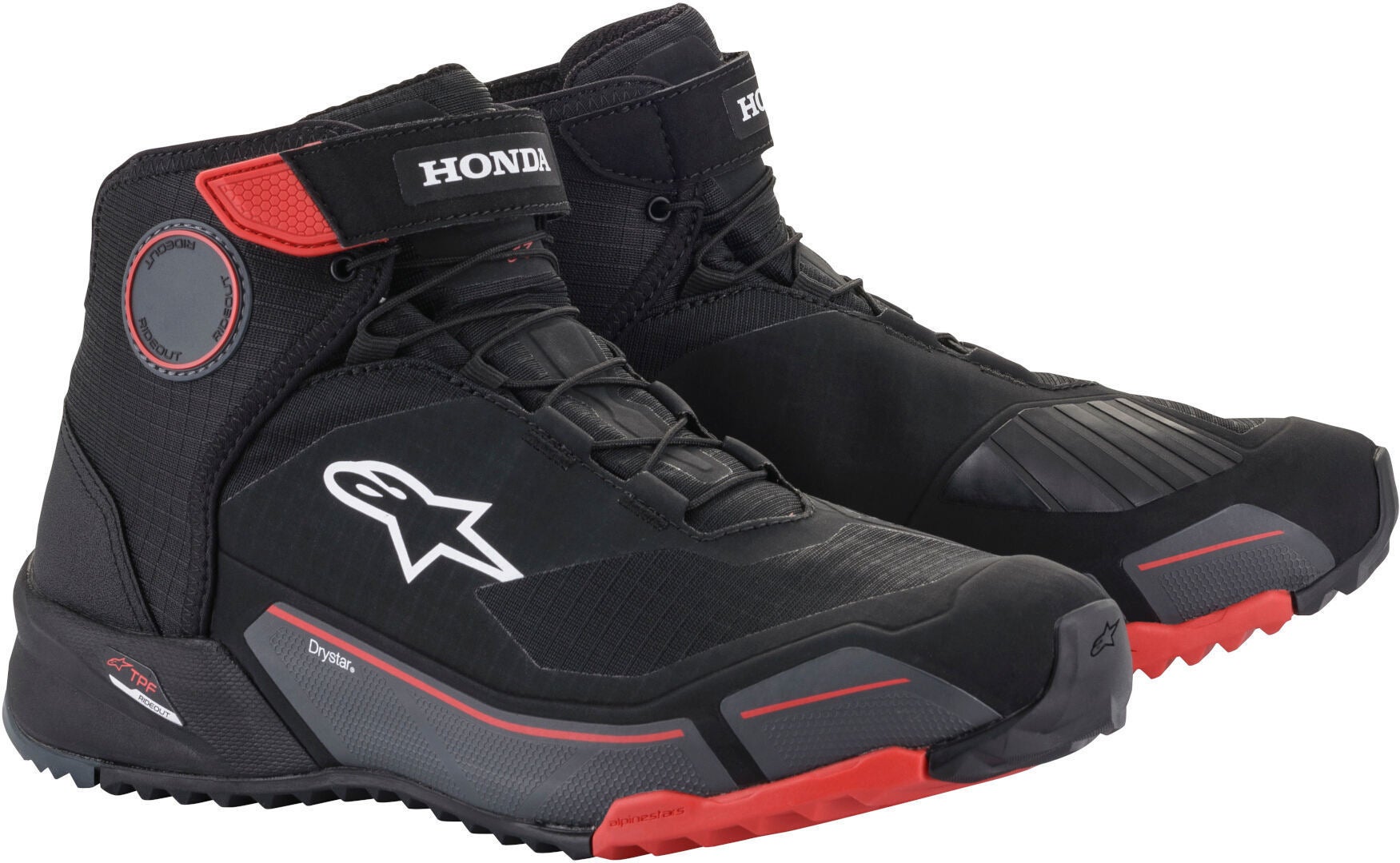 Alpinestars Honda CR-X Drystar Motorcykel sko sort/grå/rød 9 (42) Figur 1