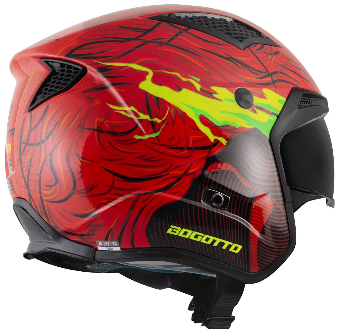 Bogotto Radic Bestia 22.06 Casco rosso/nero/giallo S Figura 11