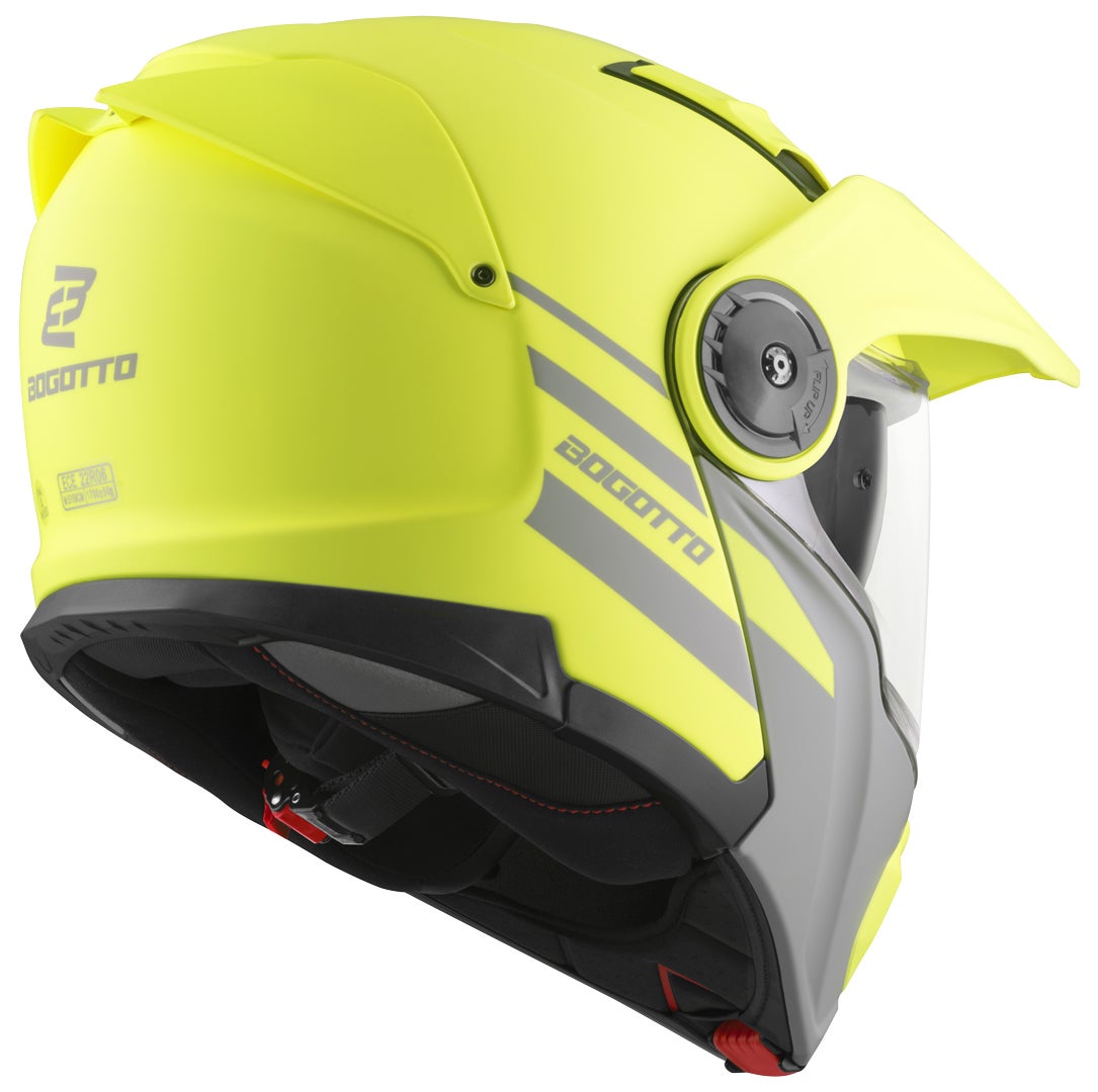 Bogotto FG-102 Duo Fiberglas Klapphelm gelb matt XXXL Abbildung 4
