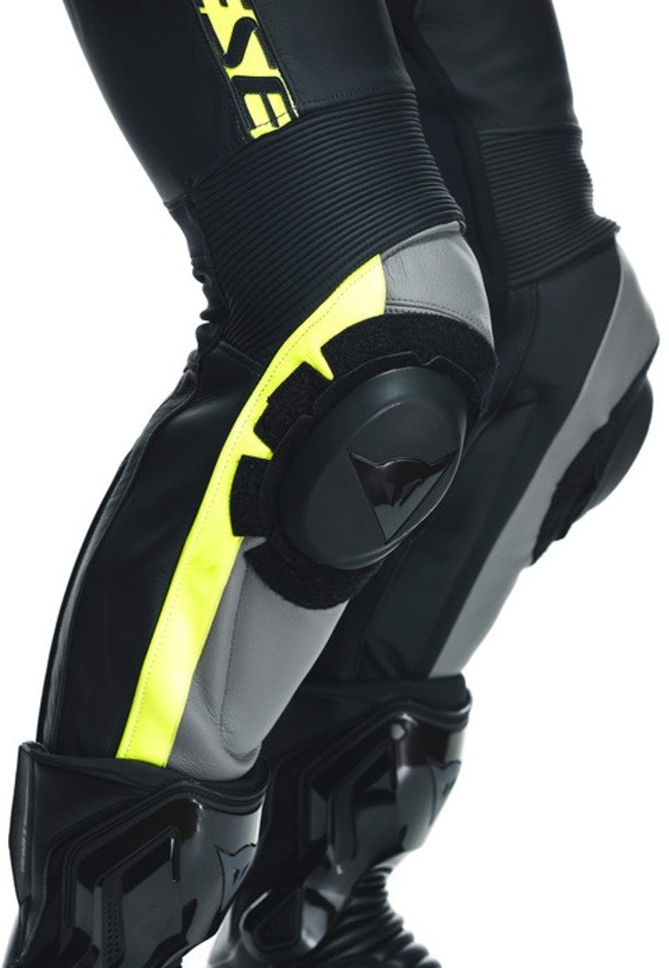 Dainese Avro 4 2-delt motorcykel læderdragt sort/grå/gul 54 Figur 2