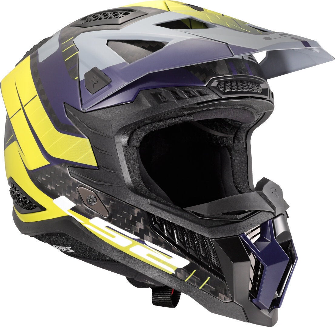 LS2 MX703 X-Force Galuo Carbon Motocross Helm gelb/grau S (55/56) Abbildung 7