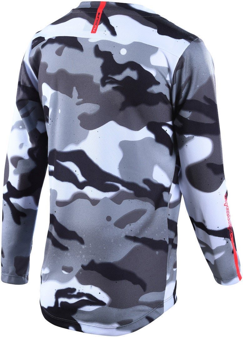 Troy Lee Designs Flowline Spray Camo Jeugd Fiets Jersey wit/camouflage M Figuur 2
