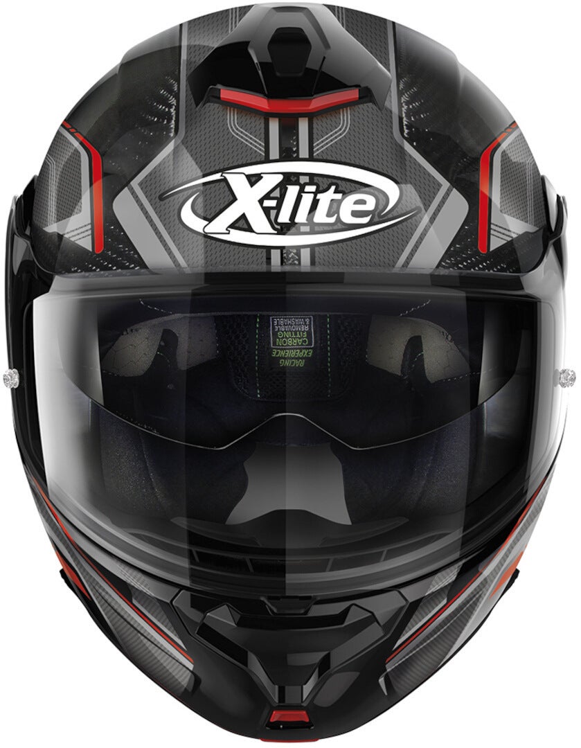 X-lite X-1005 Ultra Carbon Alchemix N-Com Přilba černá/šedá/červená M (58) Obrázek 4