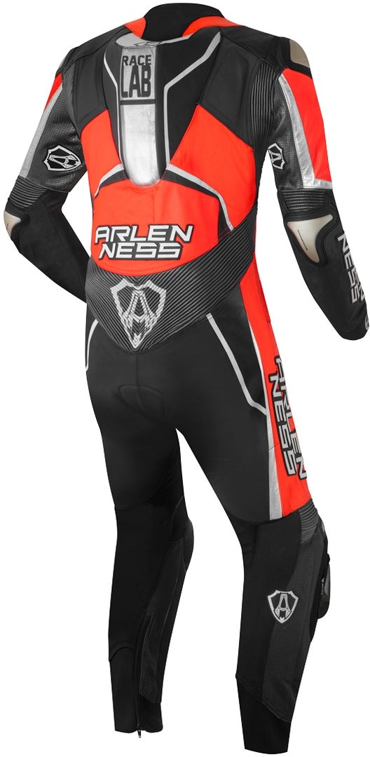 Arlen Ness Alcarras Race perforierte 1-Teiler Känguru Motorrad Lederkombi schwarz/grau/rot 58 Abbildung 2