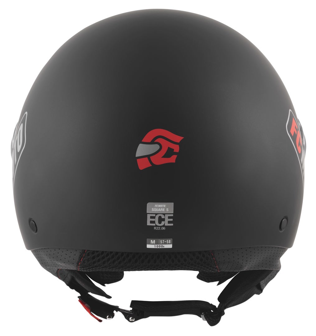 FC-Moto Square-RS Jet hjelm sort mat/rød 2XL Figur 5