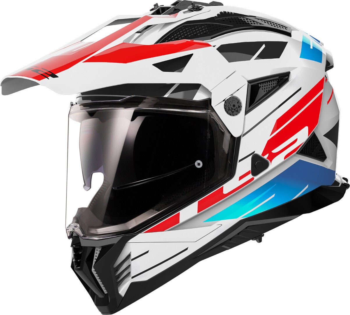 LS2 MX702 Pioneer II Namib Motocross Helmet white/blue/red L (59/60) Figure 1