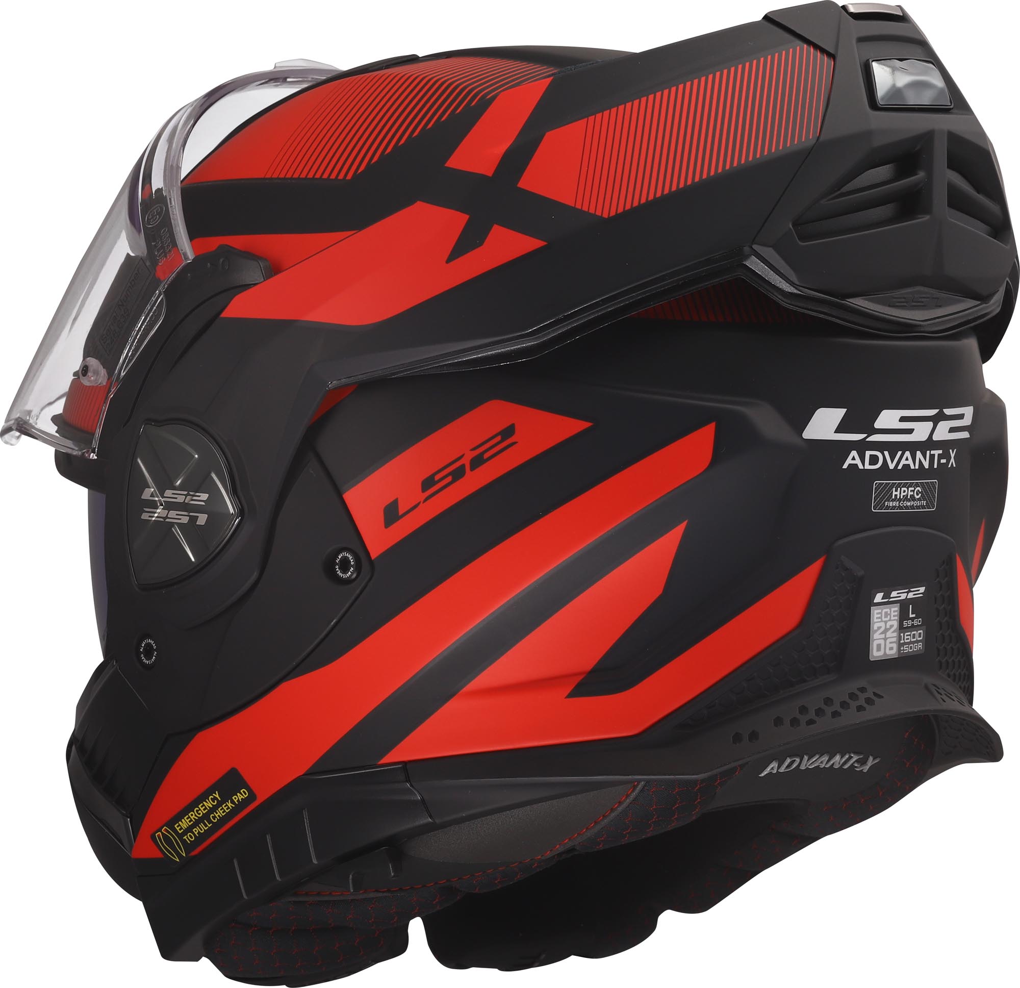 LS2 FF901 Advant X Nova Klapphelm schwarz/rot XL (61/62) Abbildung 14