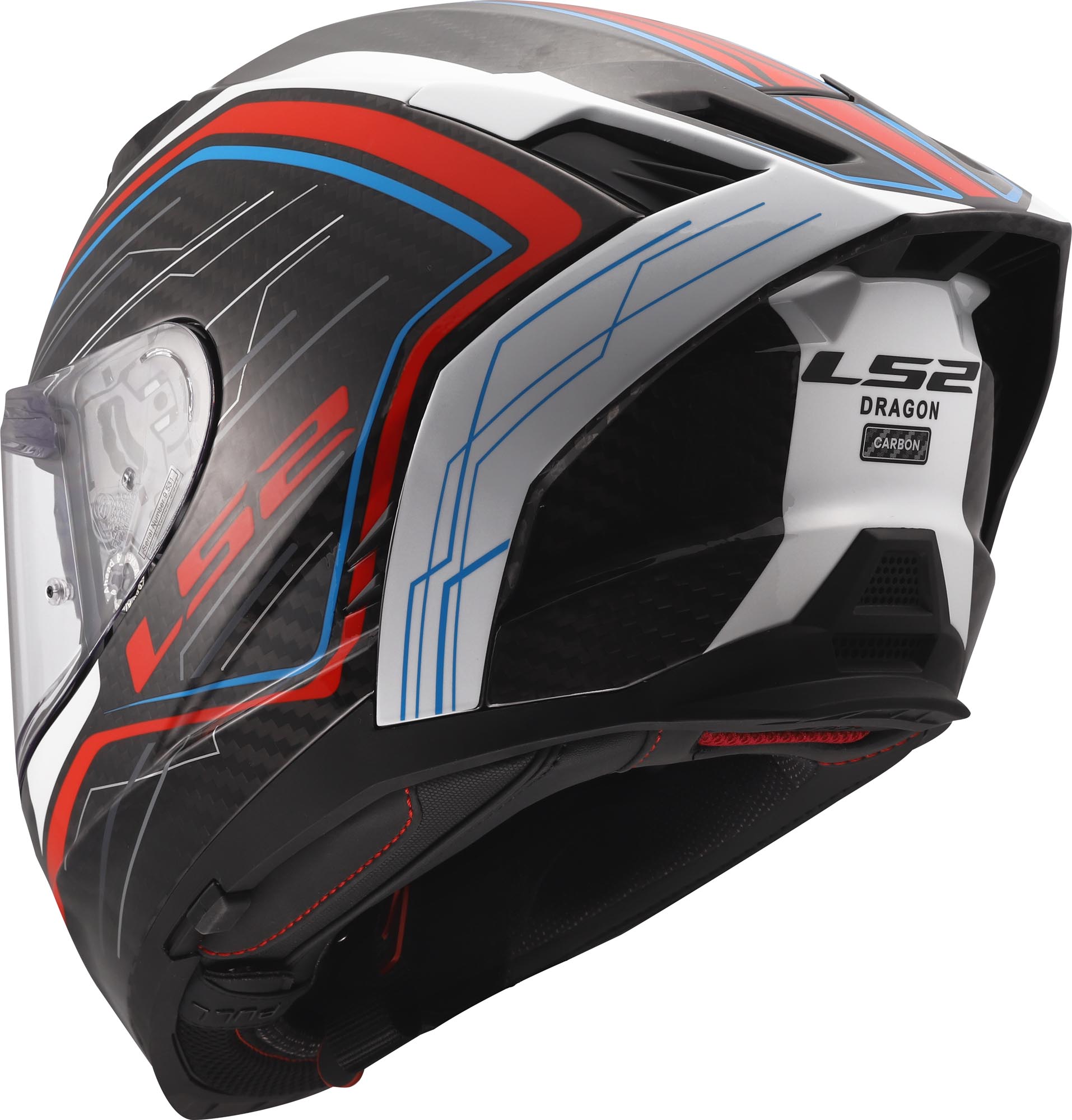 LS2 FF807 Dragon Subic Casque Blanc/Bleu/Rouge XL (61/62) Figure 4