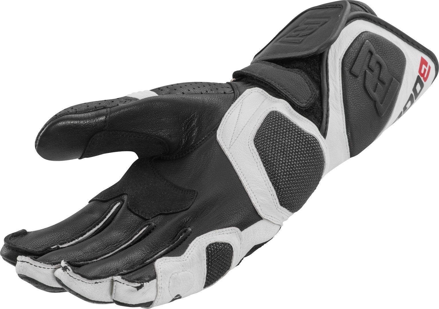 Bogotto Alton perforerede motorcykelhandsker Sort/hvid XL Figur 2